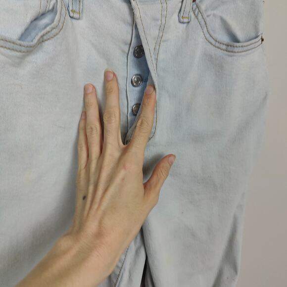 Levi's Ribcage Straight Ankle Jeans Womens 28 Light‎ Wash Stretch High Rise - Picture 3 of 12